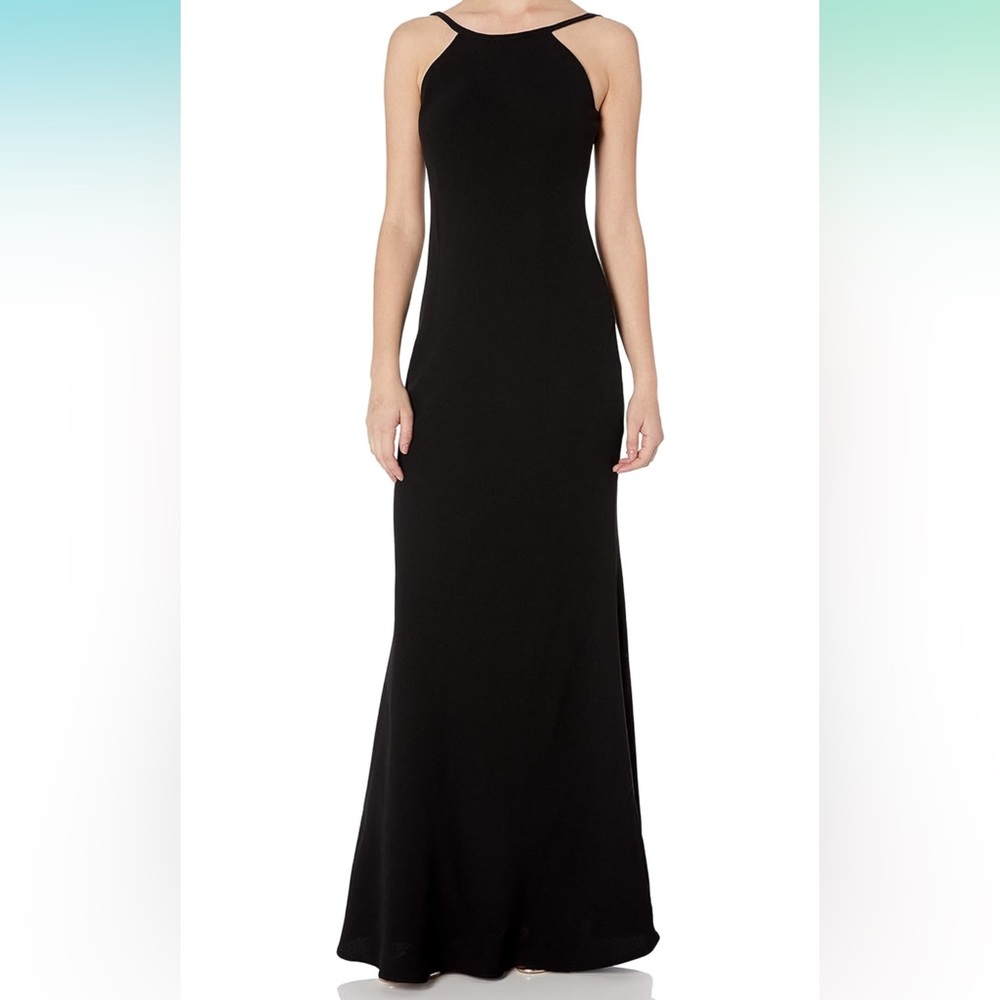Calvin Klein High Neck Black Gown